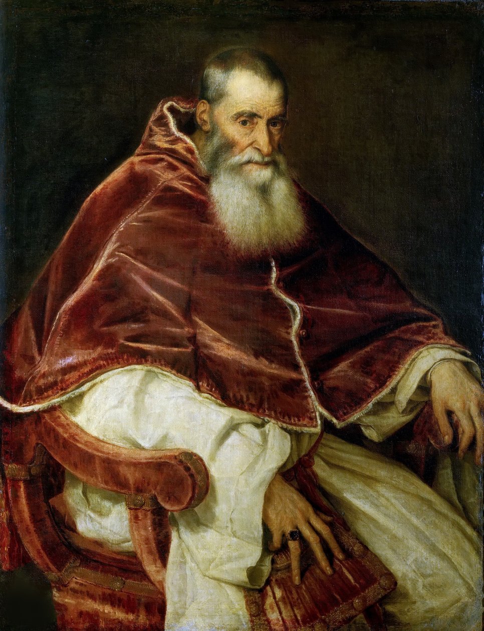 Pál pápa portréja, 1543. alkotó: Titian
