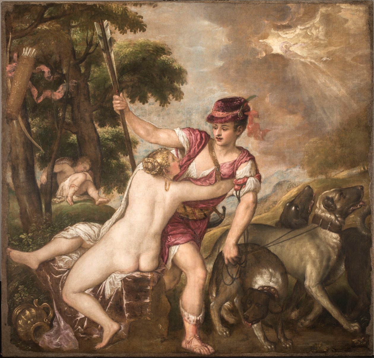 Vénusz és Adonisz, c. 1560. alkotó: Titian