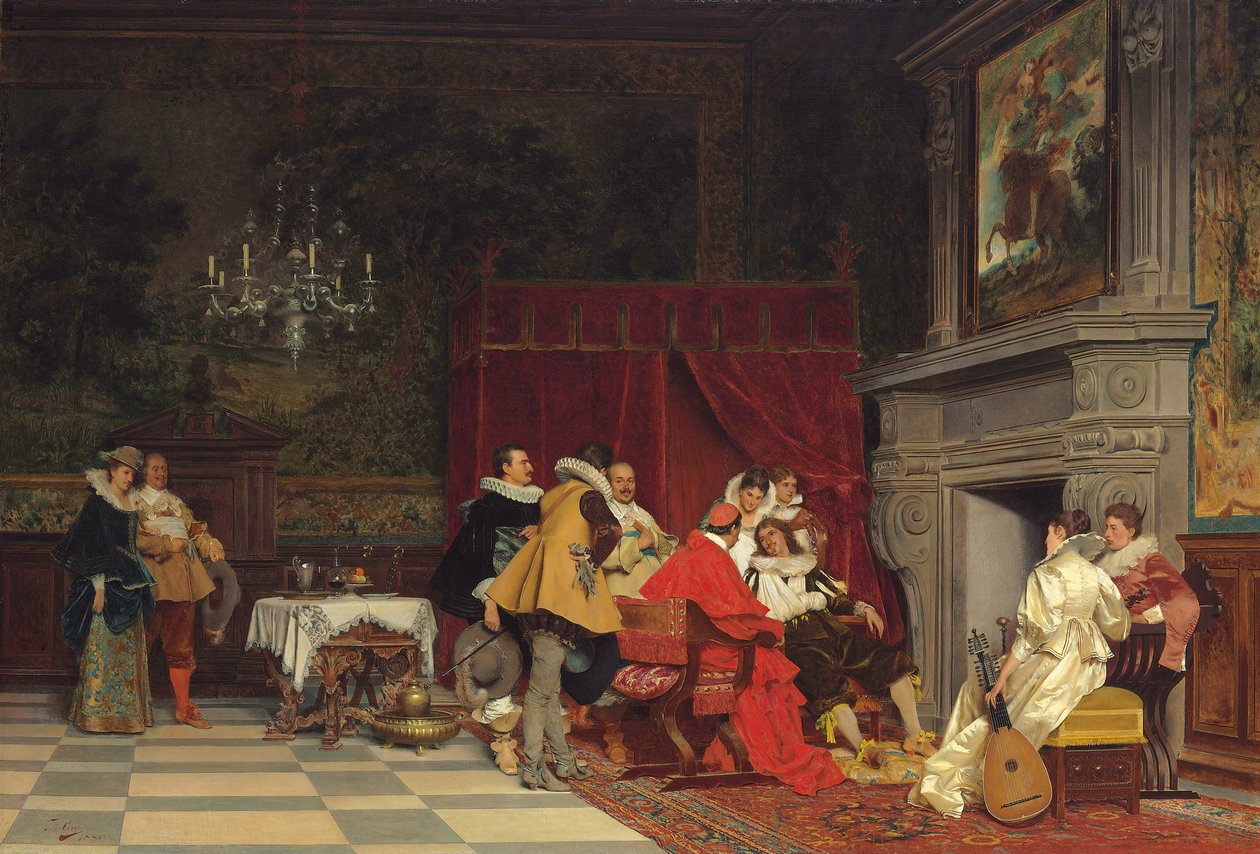 A bíborosoknál, 1880 alkotó: Tito Conti