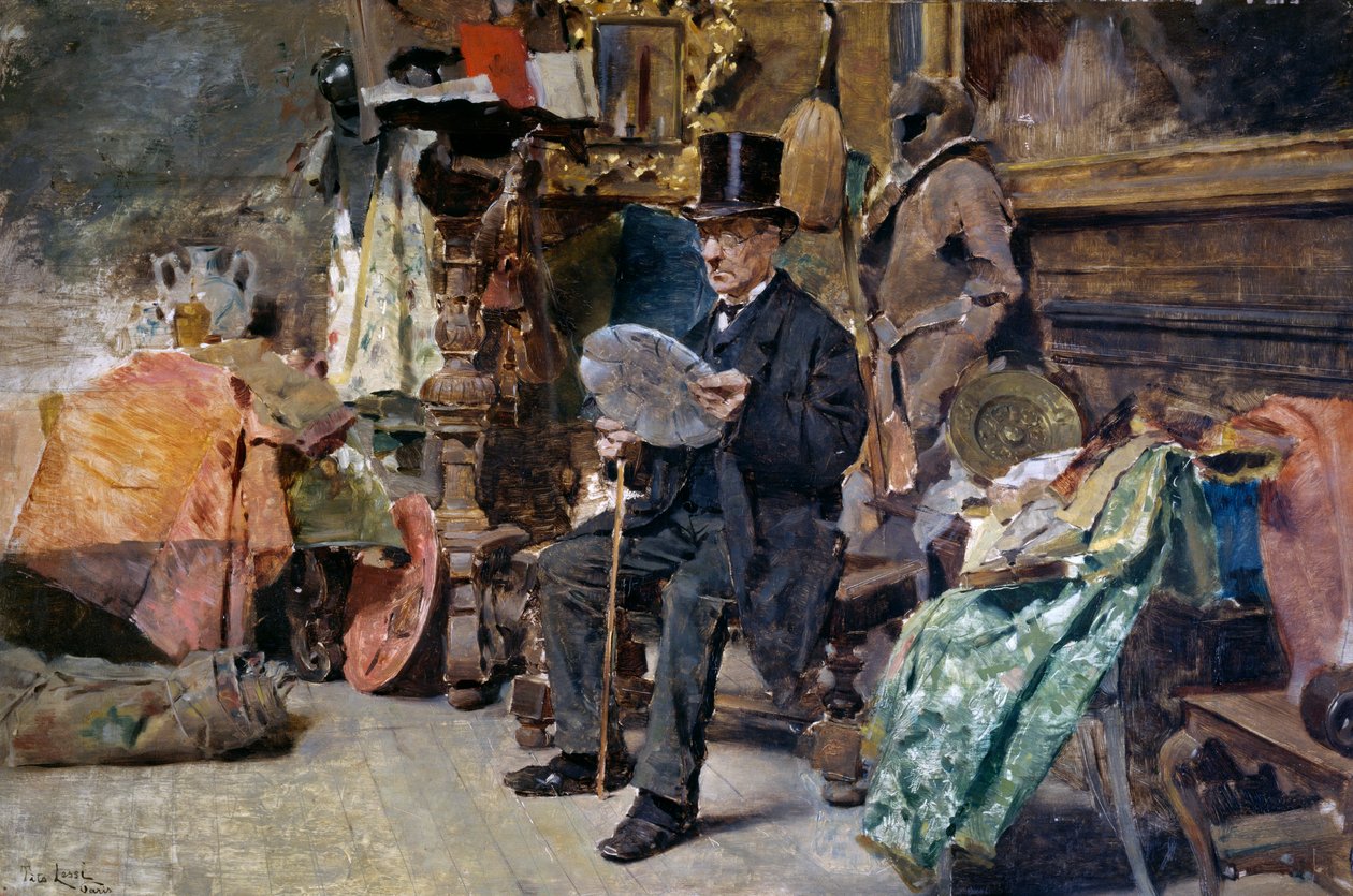 Régiséggyűjtő alkotó: Tito Lessi