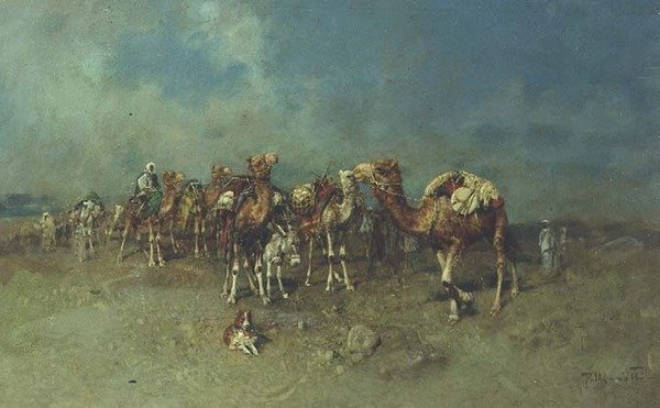 Egy arab karaván alkotó: Tito Pelliciotti