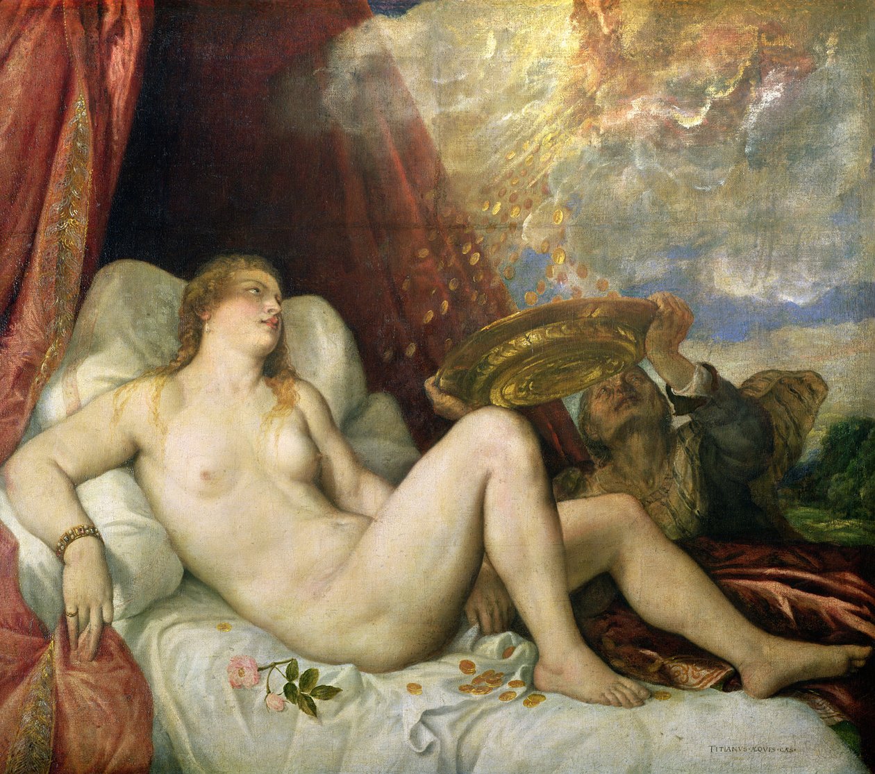 Danae, 1554 körül alkotó: Tiziano Vecelli