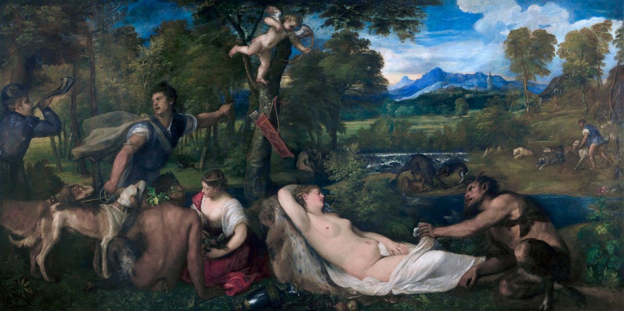 Pardo Vénusz vagy Jupiter és Antiope alkotó: Tiziano Vecelli