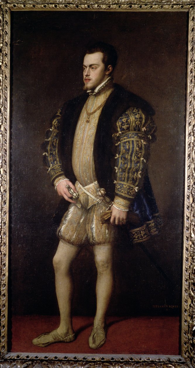 II. Fülöp (1527-98) spanyol portréja alkotó: Tiziano Vecelli