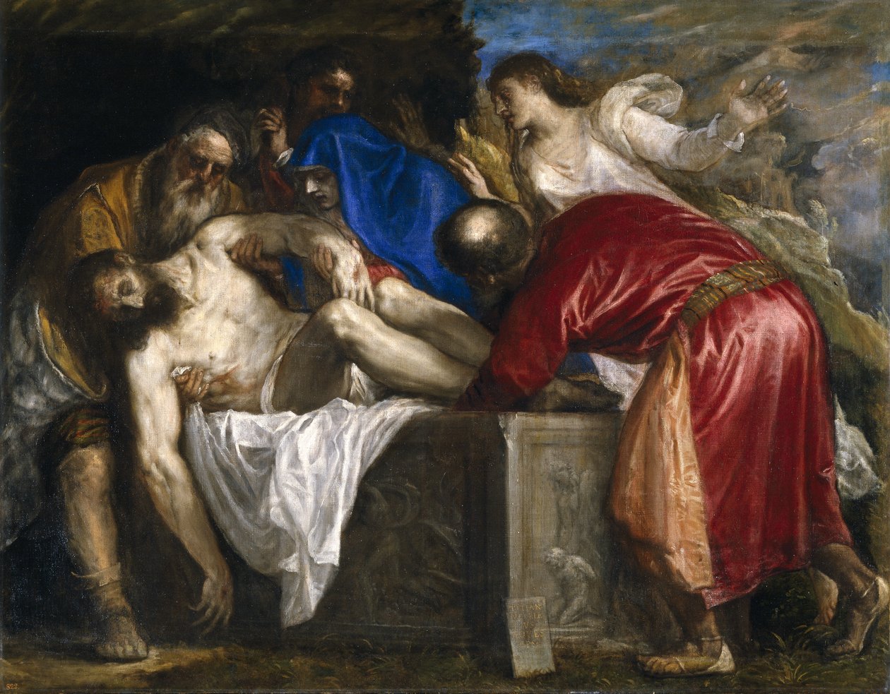 Krisztus temetése alkotó: Tiziano Vecelli