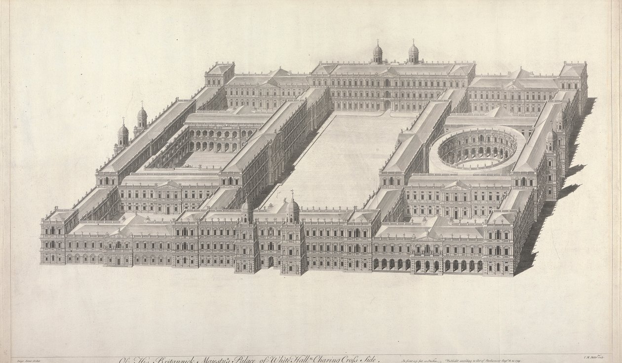 Whitehall palota. A Charing Cross oldala. alkotó: Tobias Müller