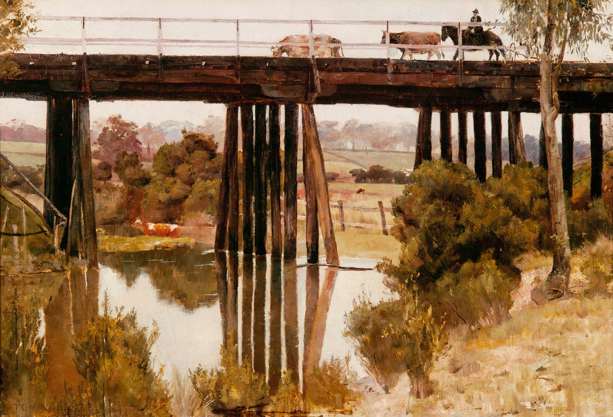 Téli reggel eső után, Gardiners Creek alkotó: Tom Roberts