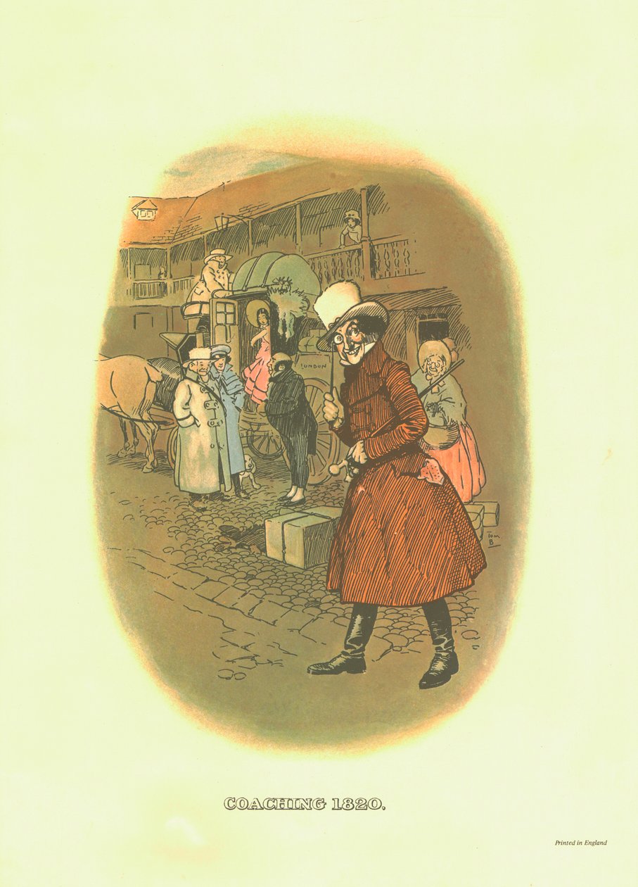 Edző, 1820, c1910. alkotó: Tom Browne