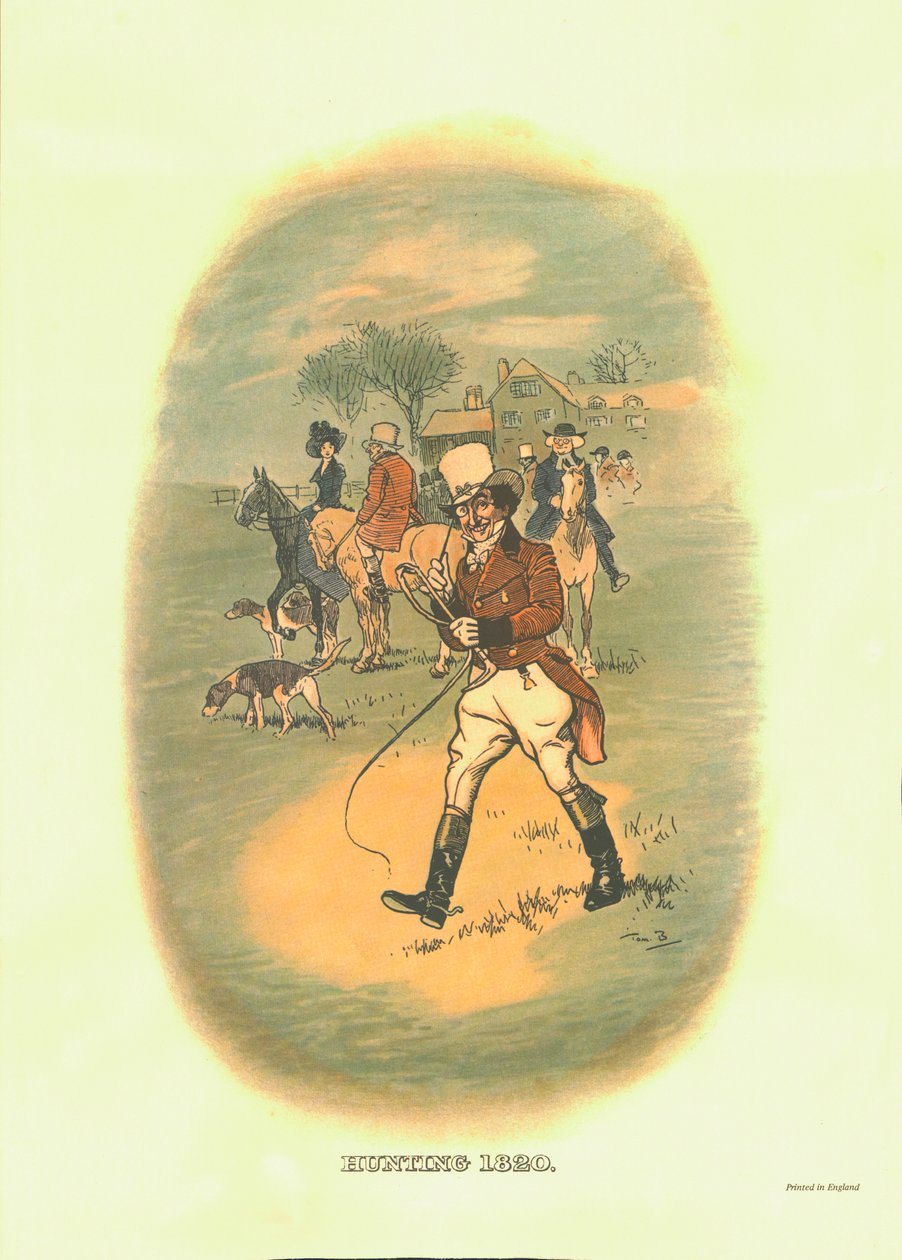 Vadászat, 1820, c1910. alkotó: Tom Browne