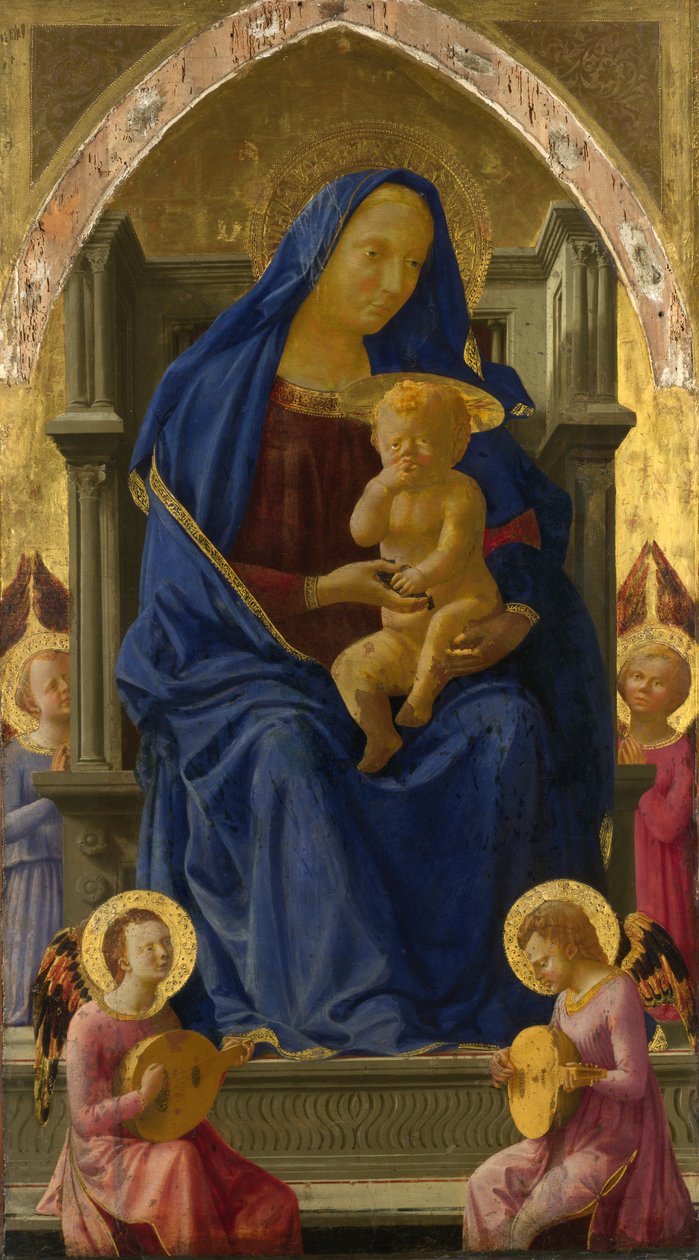 Szűz és gyermek (Pisa poliptichon), 1426 (tempera nyárfa deszkán) alkotó: Tommaso Masaccio