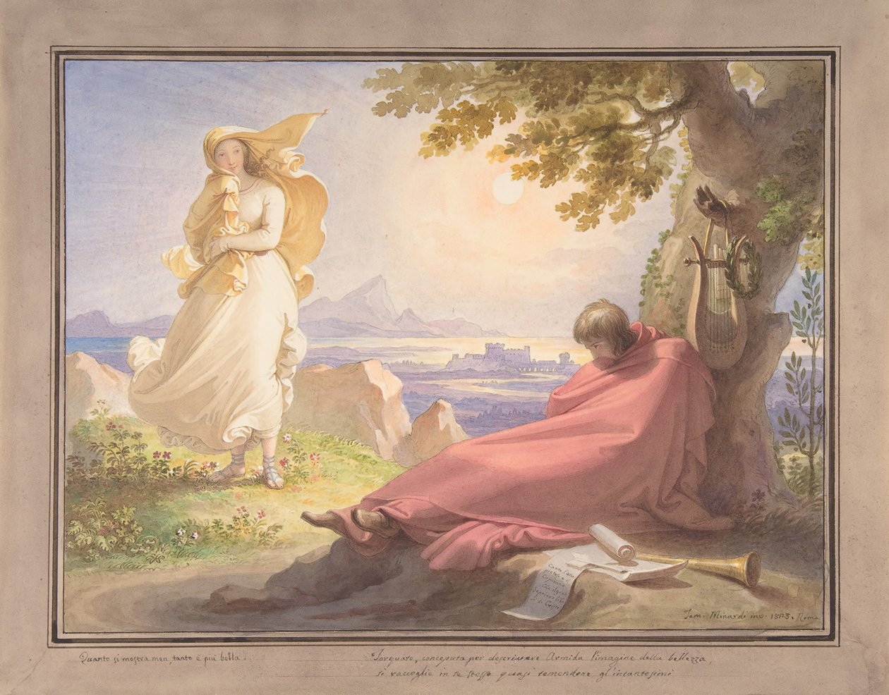 Tasso a szépségről elmélkedik, 1823. alkotó: Tommaso Minardi