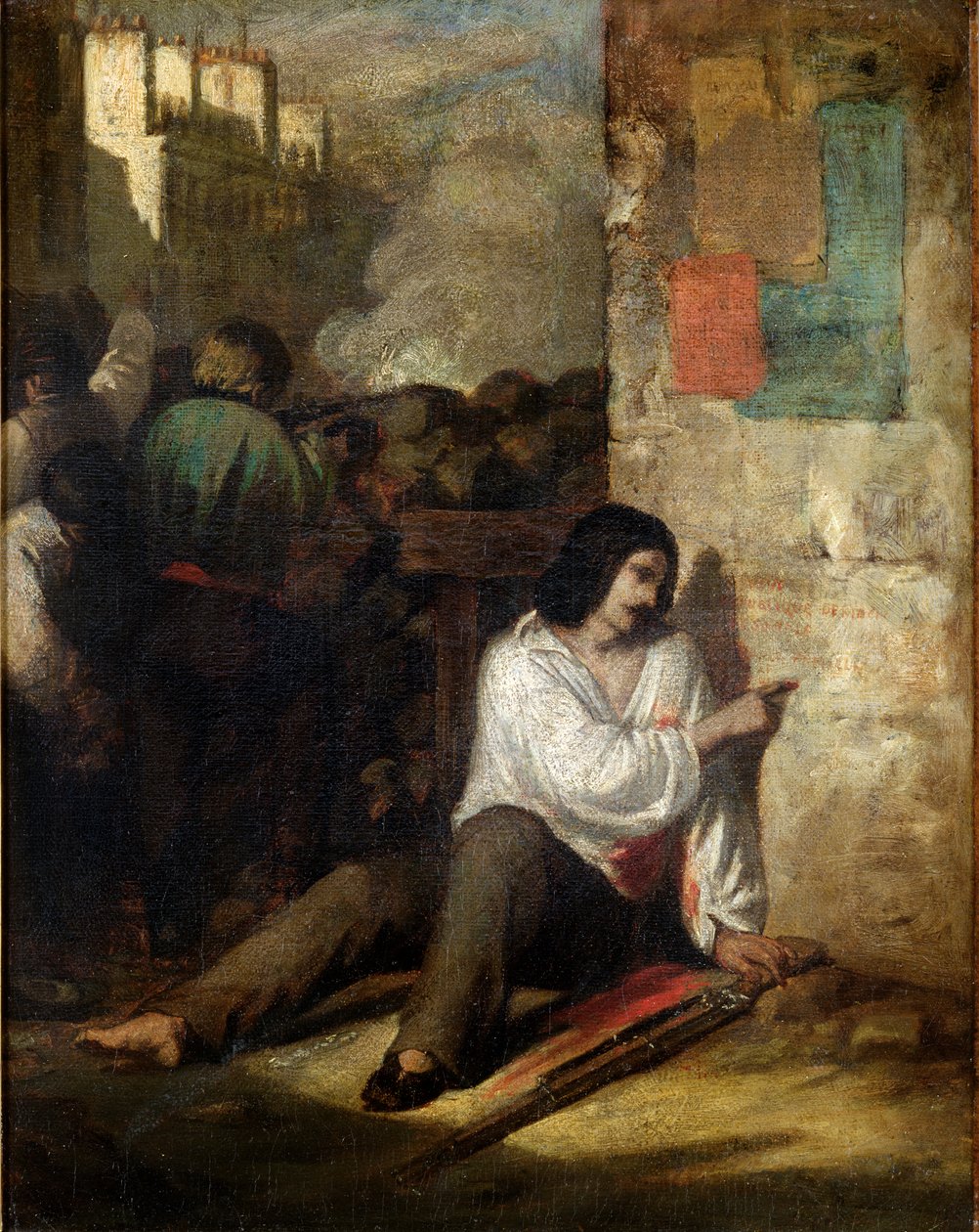 A Barikád 1848-ban vagy, A sérült felkelő, 1848-52 alkotó: Tony Johannot