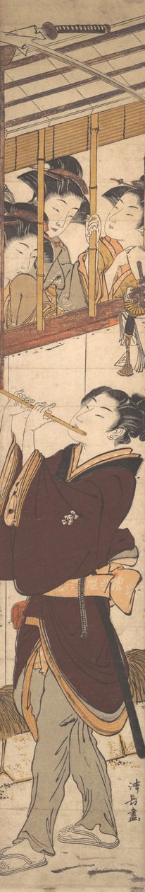 Újévi jelenet. alkotó: Torii Kiyonaga