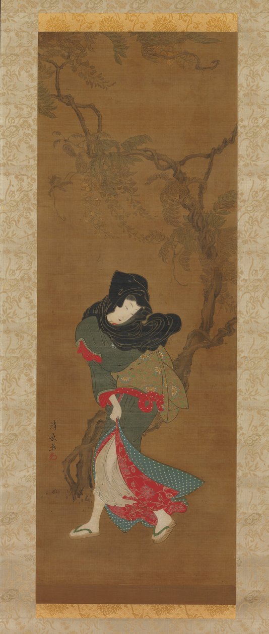 Szépség a nyári szellőben, 18. század. alkotó: Torii Kiyonaga