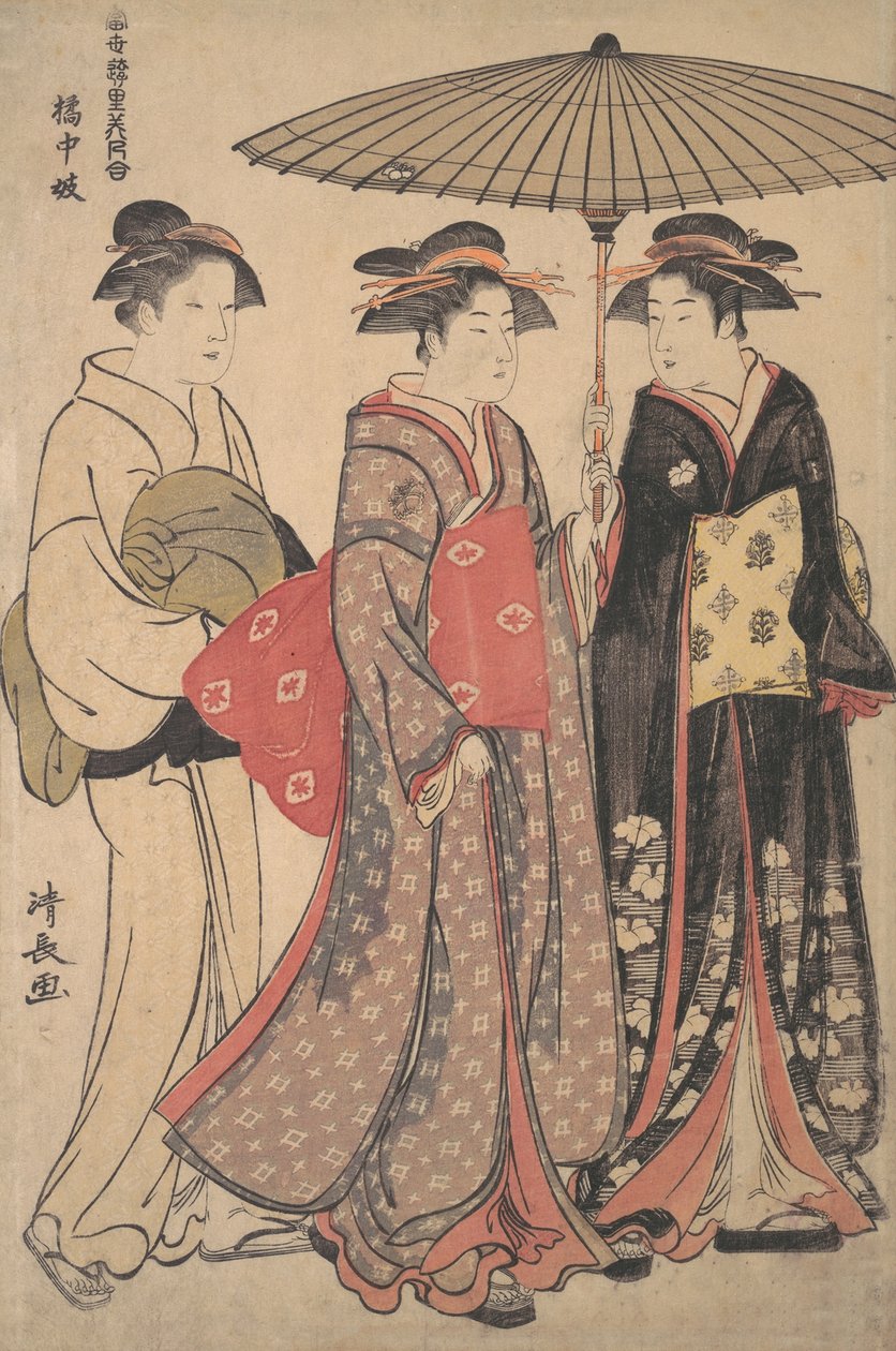 A Tachibana utca táncosai, 1742-1815. alkotó: Torii Kiyonaga