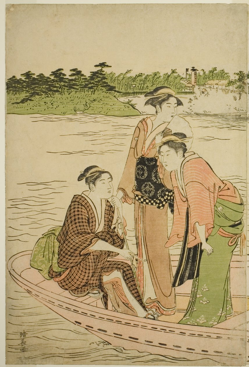 Komp a Rokugo folyón alkotó: Torii Kiyonaga