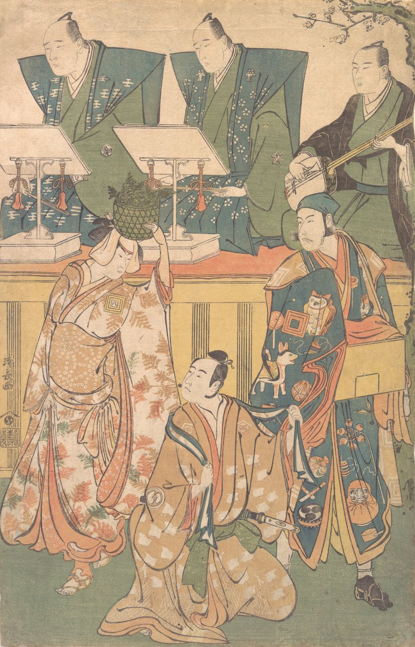 Jelenet egy drámából, kb. 1788. alkotó: Torii Kiyonaga