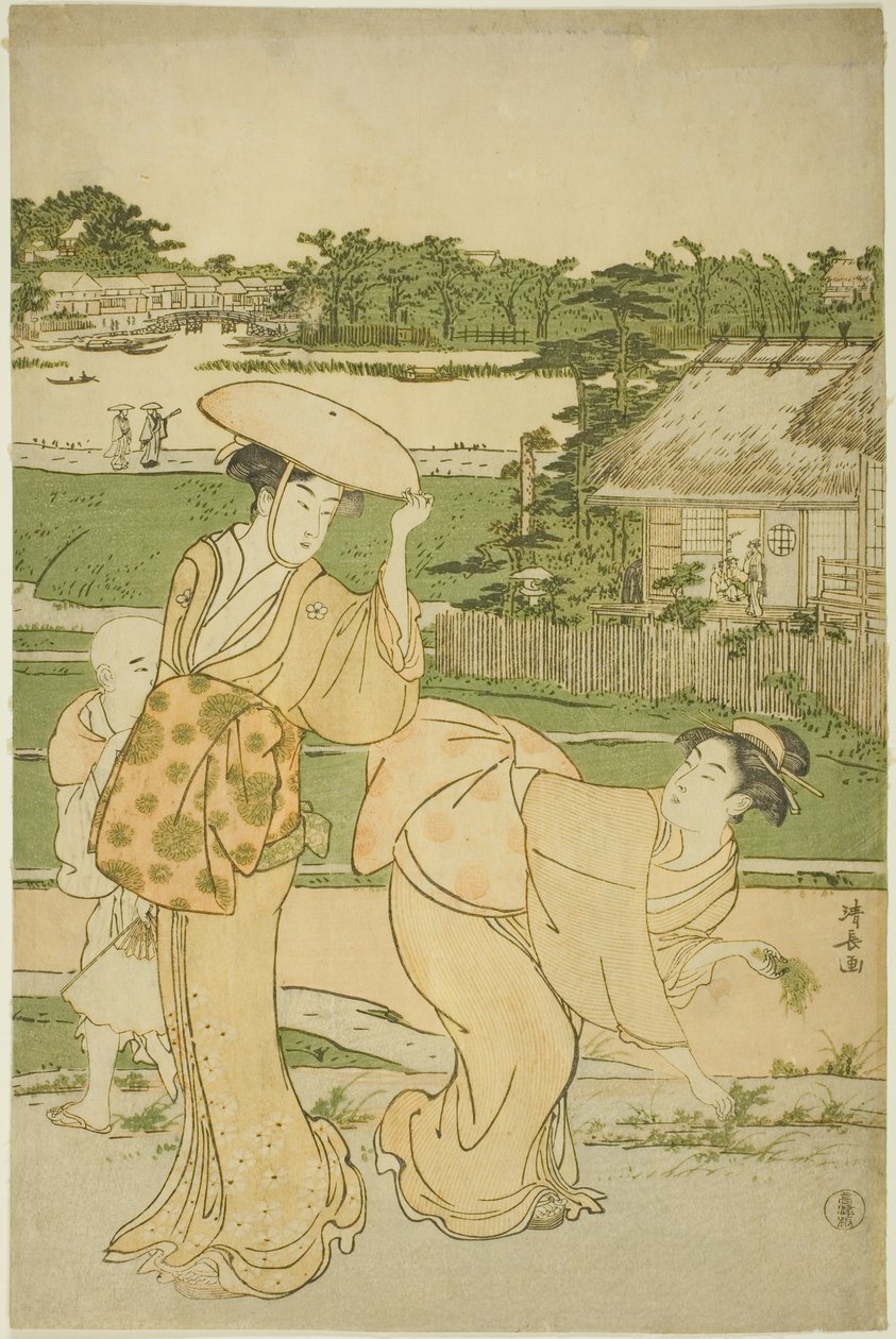 Tavaszi kirándulás Mukojimába alkotó: Torii Kiyonaga
