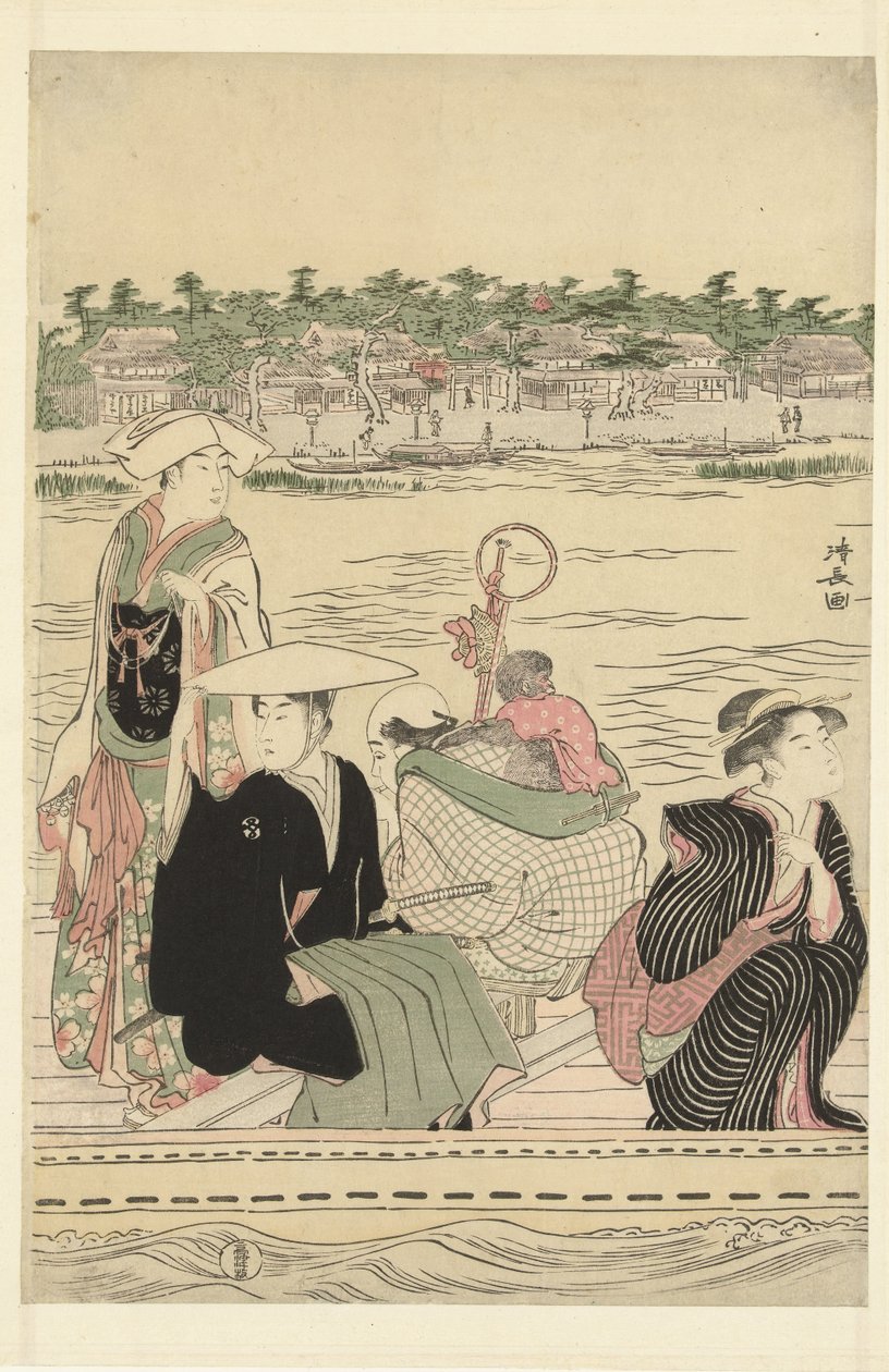 Komp a Sumida folyón alkotó: Torii Kiyonaga