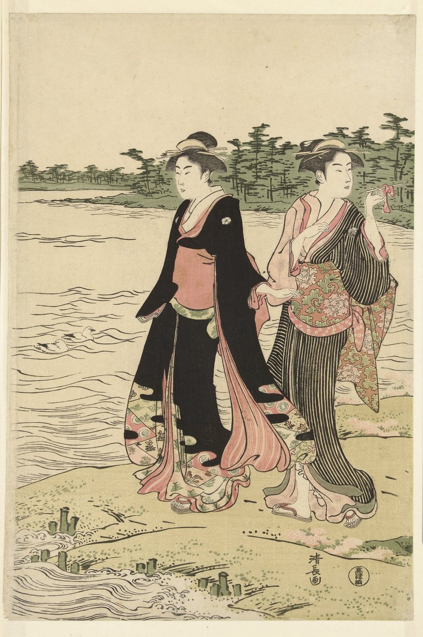 Komp a Sumida folyón alkotó: Torii Kiyonaga