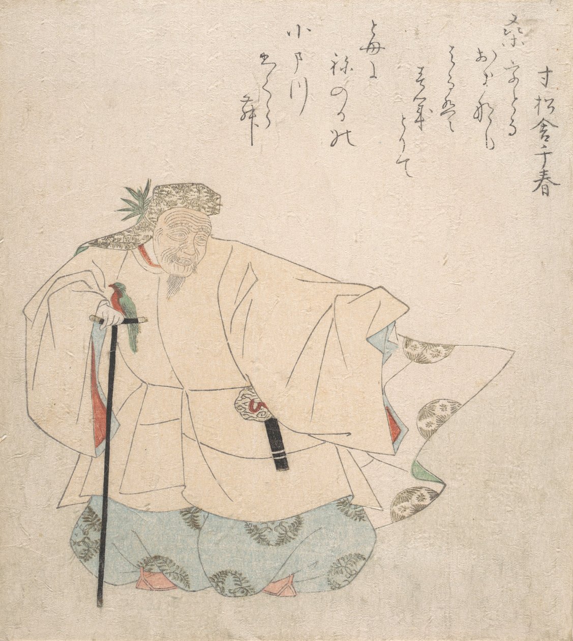 Jelenet a Noh Dance-ből, kb. 1820. alkotó: Totoya Hokkei
