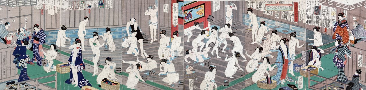 Meztelen testek, 1868 alkotó: Toyohara Kunichika