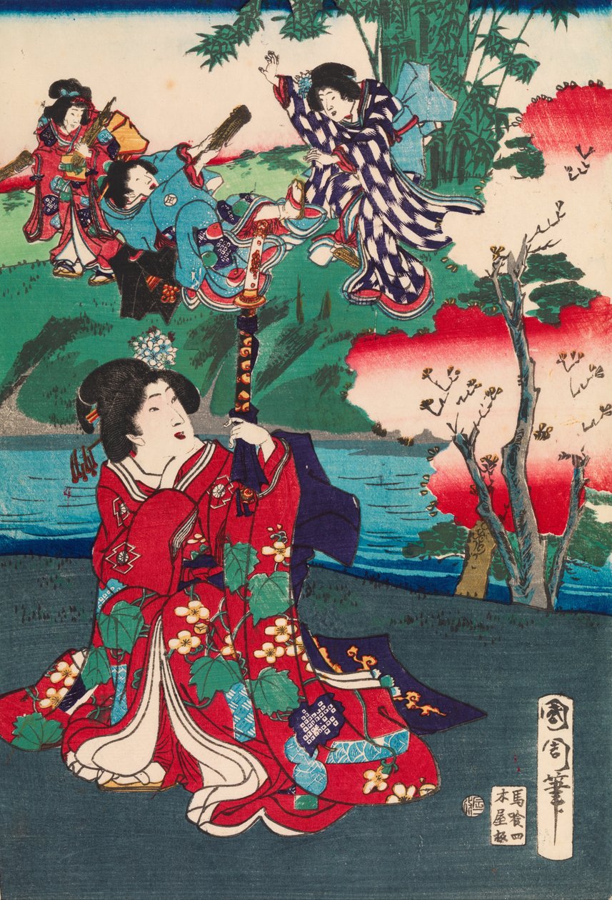 Genji meséje alkotó: Toyohara Kunichika