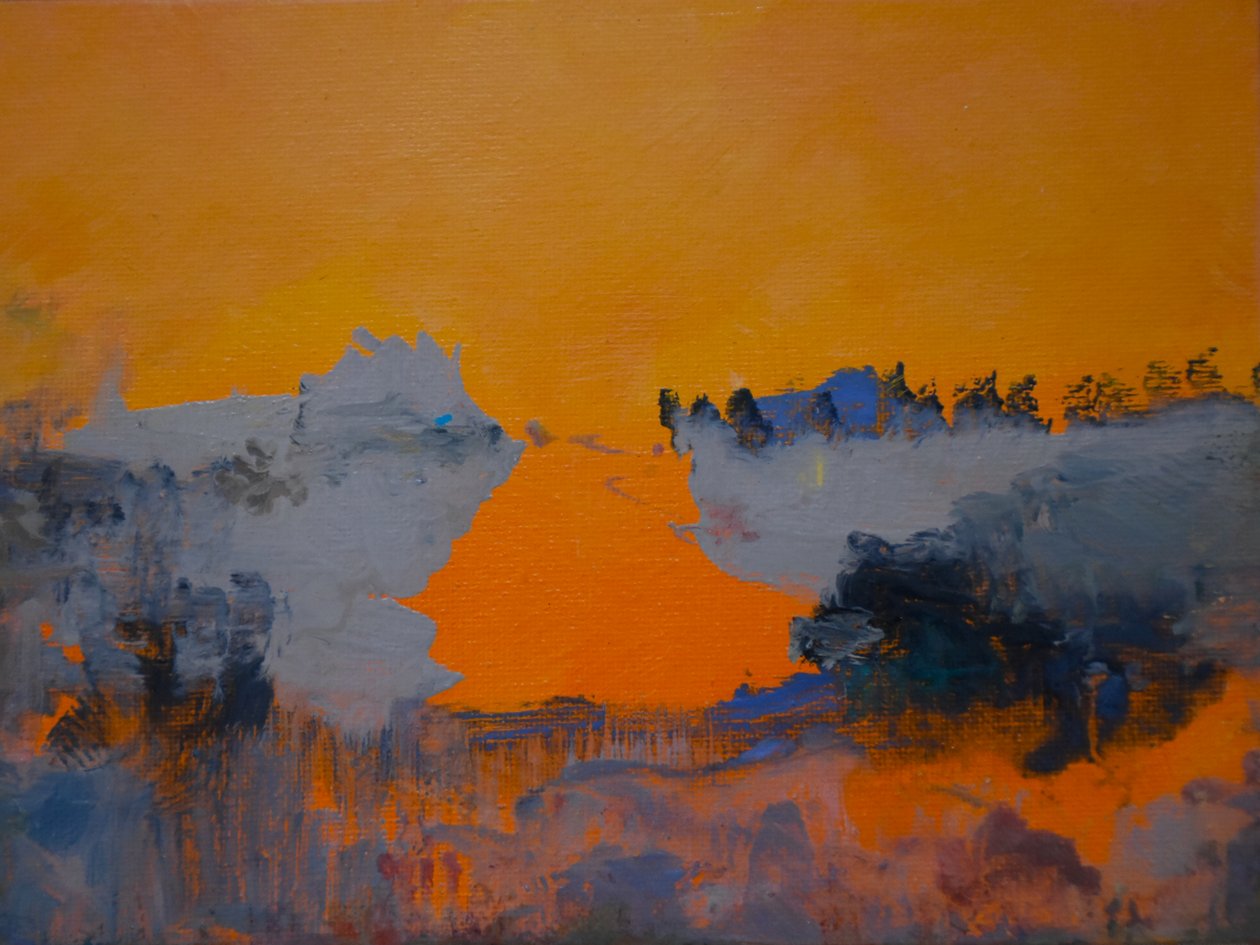 Tangerine Dreamscape 1, 2024 (olaj, vászon) alkotó: Tracy Lambros