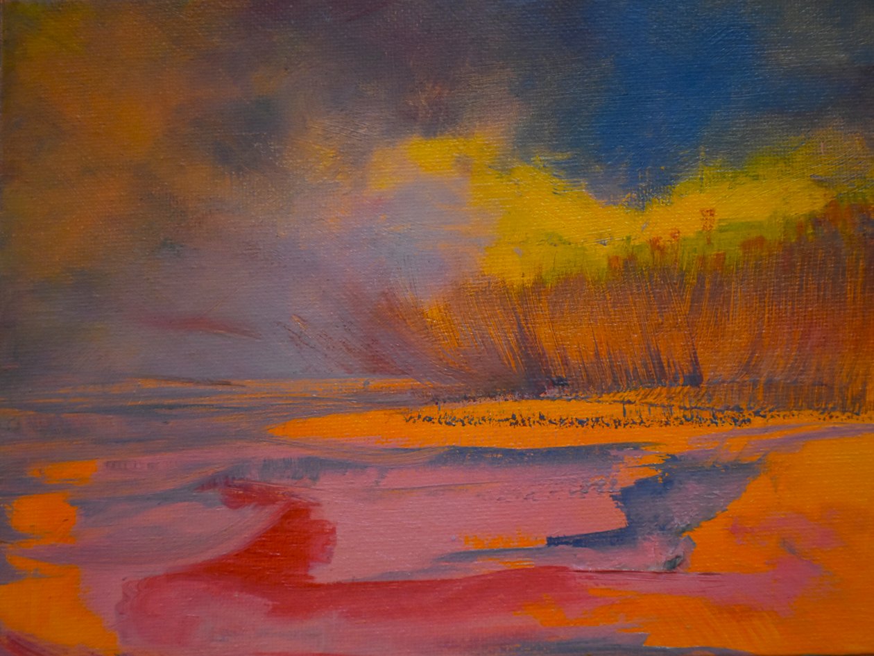 Tangerine Dreamscape 2, 2024 (olaj, vászon) alkotó: Tracy Lambros