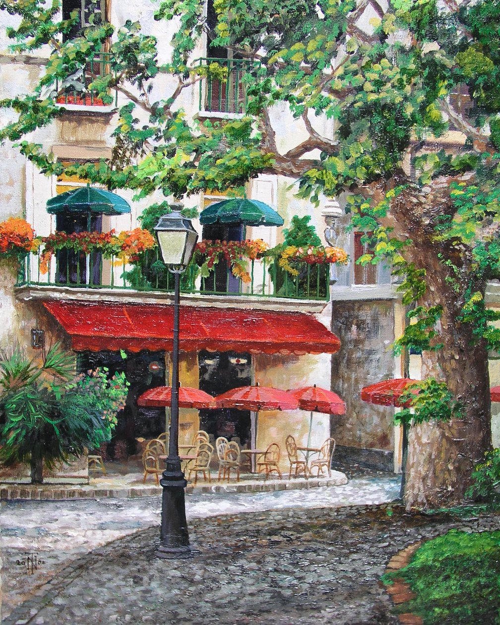 Cafe Beauclaire, Provence, 2004 alkotó: Trevor Neal