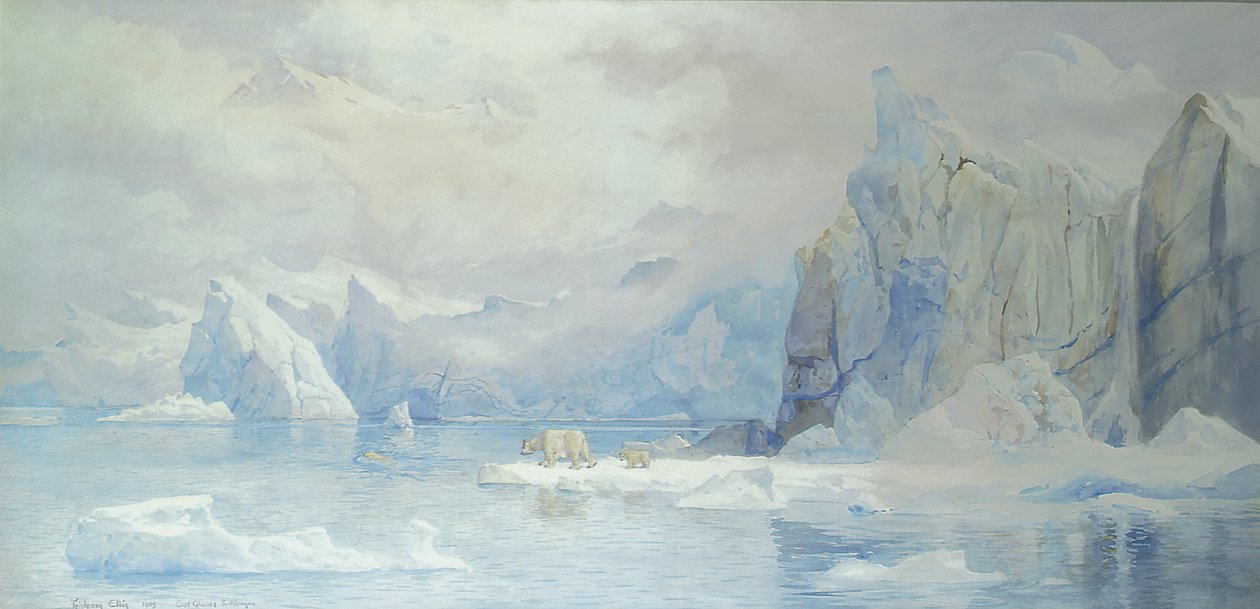 East Glacier, Spitzbergen, 1905 wc papíron alkotó: Tristram Ellis