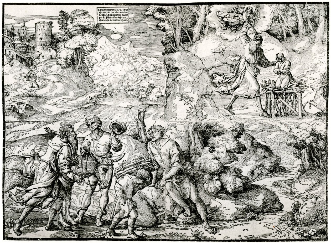 Ábrahams-áldozat, 1516-1518, 1937 alkotó: Ugo da Carpi