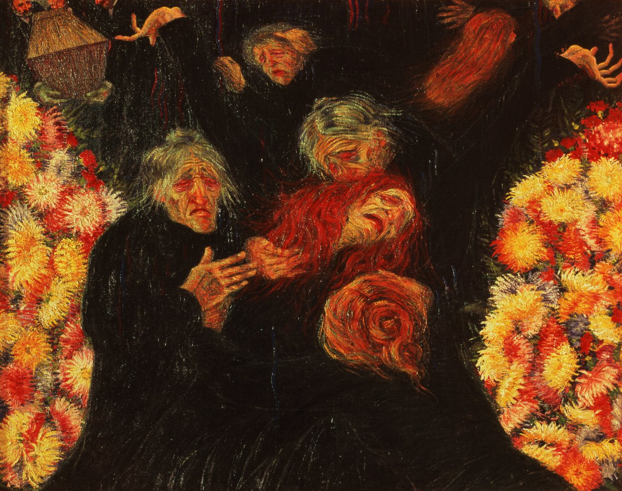 Gyász, 1910 alkotó: Umberto Boccioni