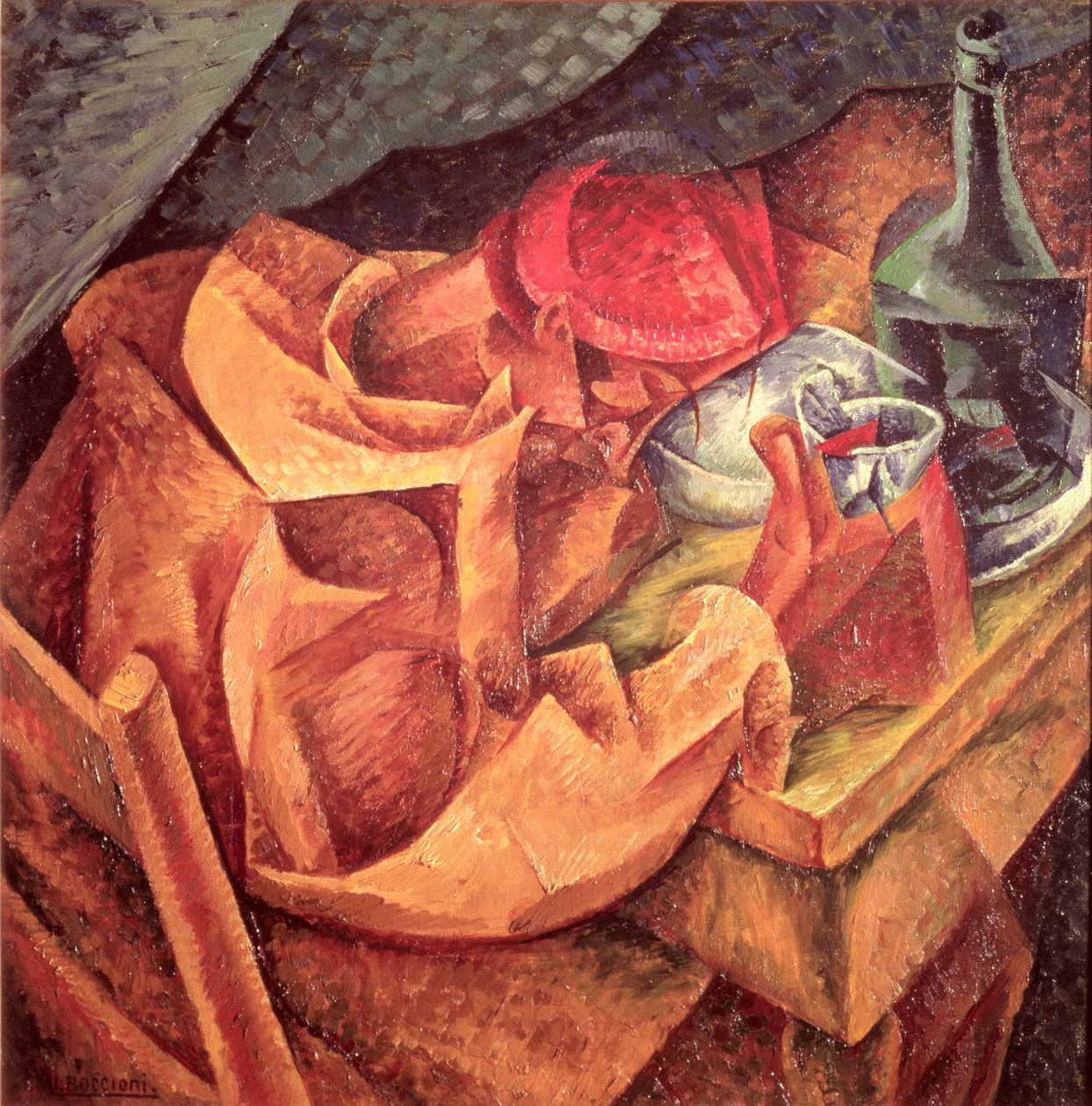 Az ivó, 1914 alkotó: Umberto Boccioni