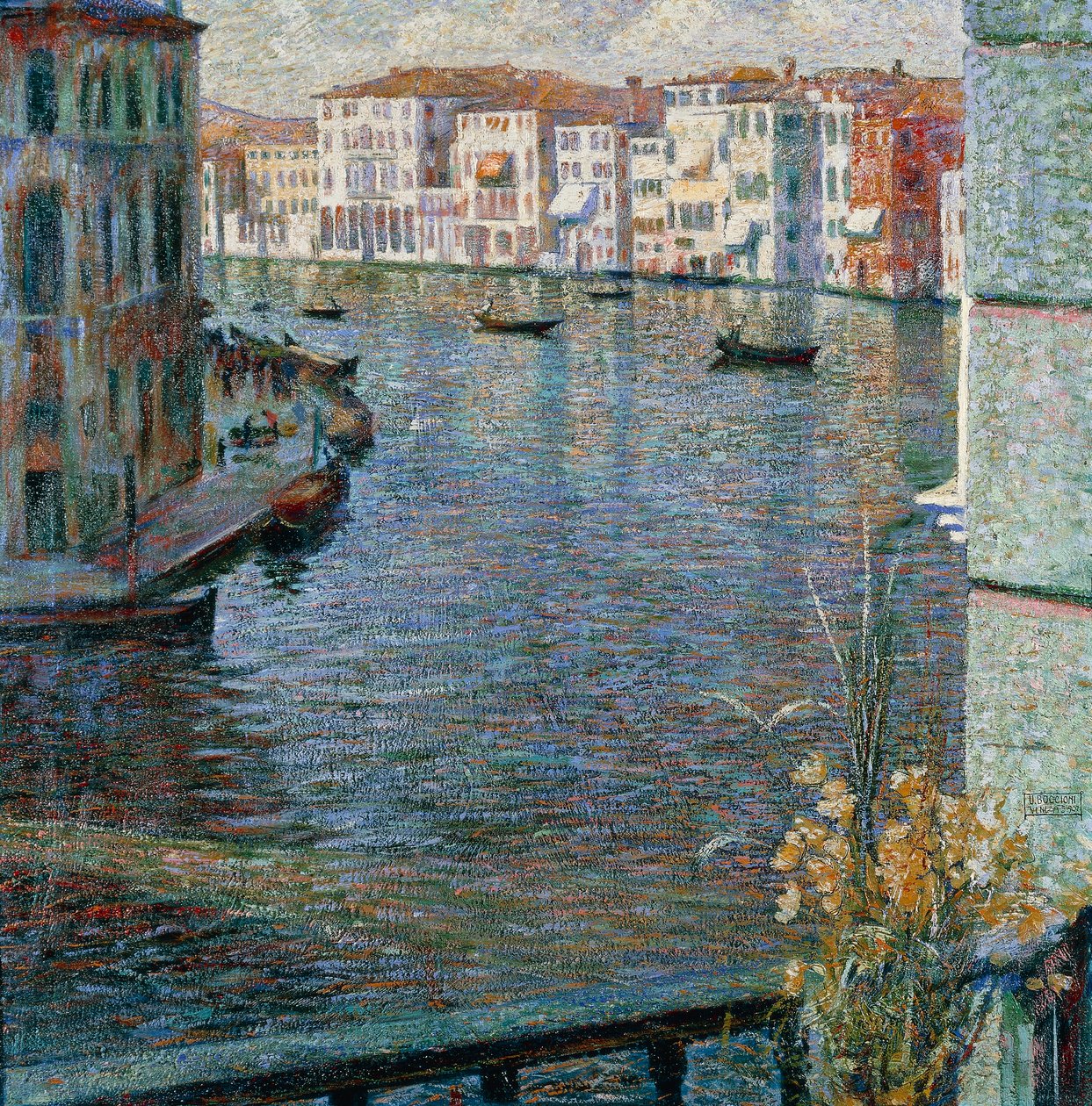 Canal Grande Velencében alkotó: Umberto Boccioni
