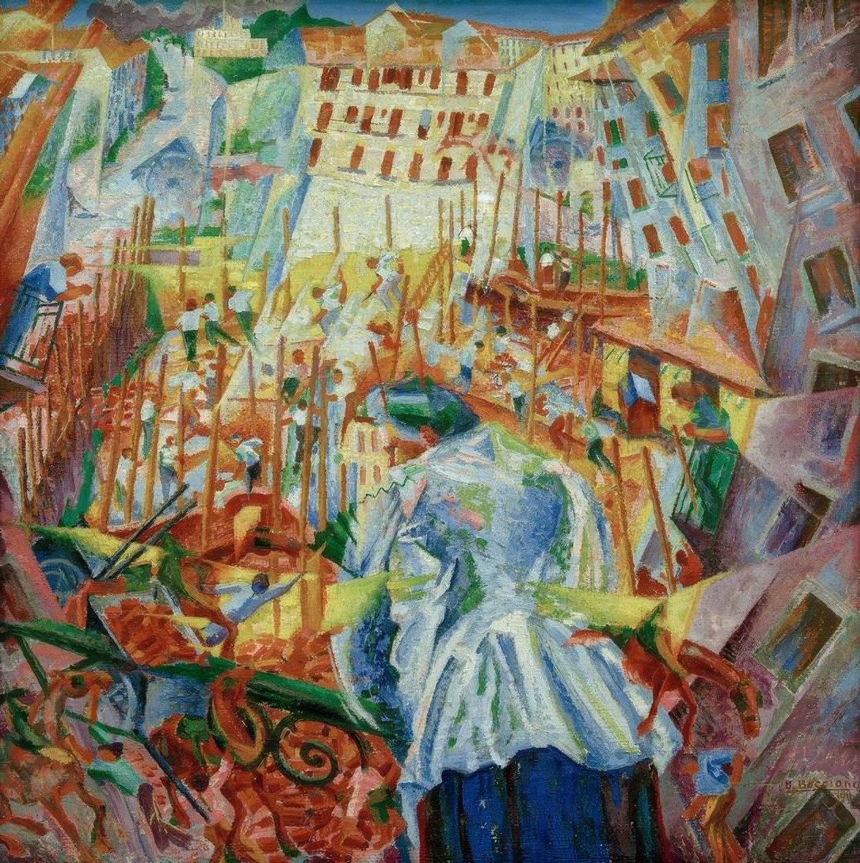 Az utca belép a házba alkotó: Umberto Boccioni