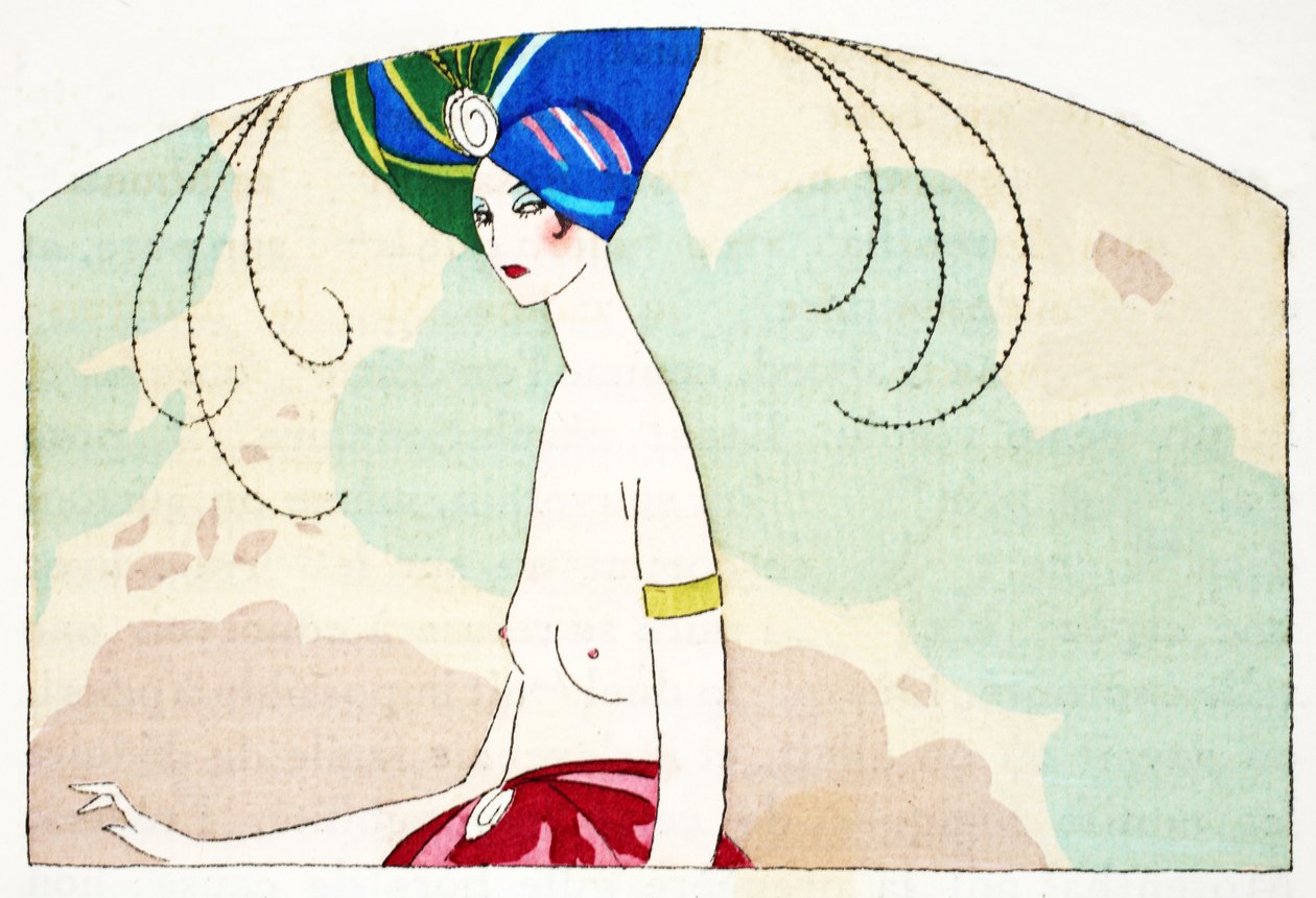Az álarcos bál (pochoir print) alkotó: Umberto Brunelleschi