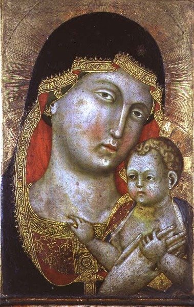 No.1757 Szűz és gyermek, 1400 körül (panel) alkotó: Umbrian School