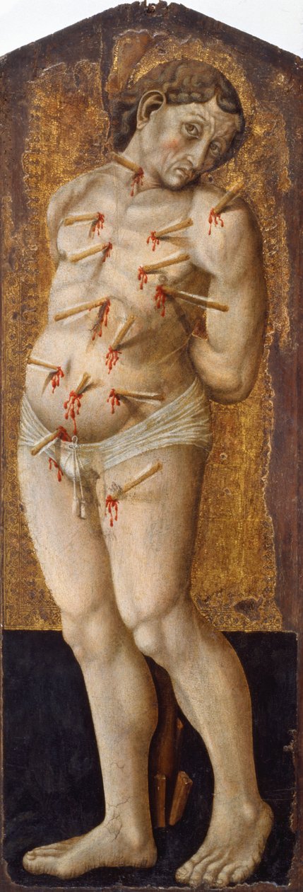 Szent Sebestyén (tempera fán) alkotó: Umbrian School
