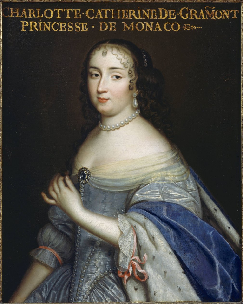 Catherine-Charlotte de Gramont (1638-1678), monacói hercegnő és de Valentinois hercegnő, valamint XIV. Lajos király szeretője. alkotó: Unbekannt Unbekannt
