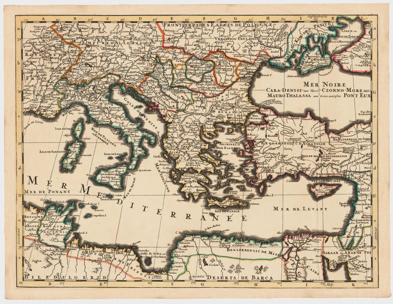 Az Oszmán Birodalom 1696-ban Jaillot által (a Földközi-tenger Particular High Definition) alkotó: Unbekannt Unbekannt