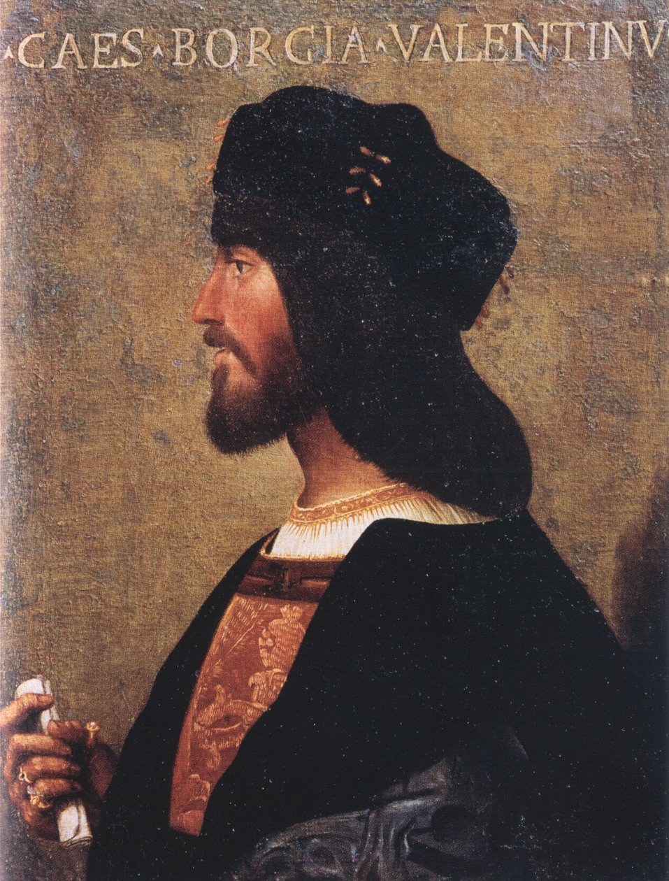 Cesare Borgia arcképe (1475-1507) alkotó: Unbekannt Unbekannt