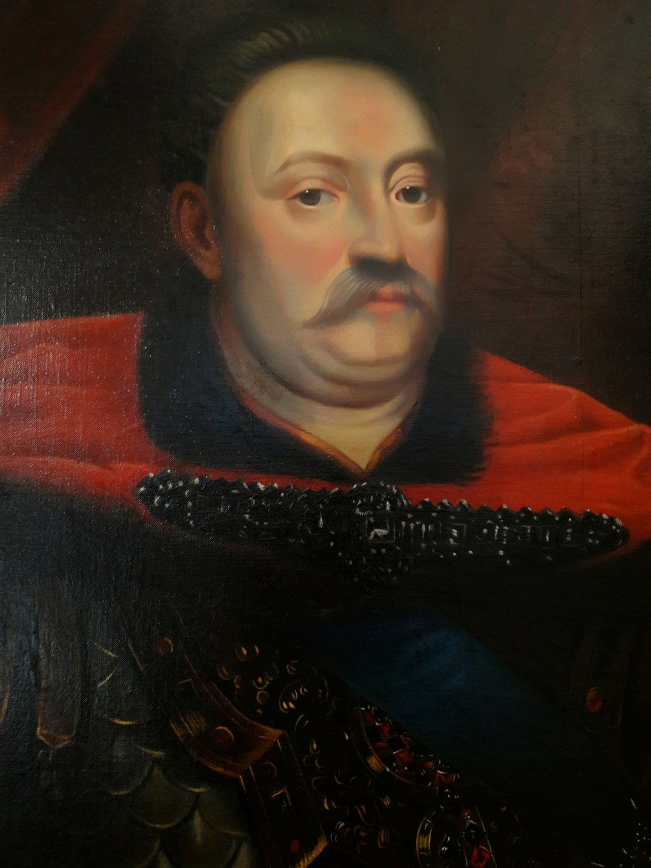 Sobieski III János portréja ékszeres páncélban (részlet) alkotó: Unbekannt Unbekannt