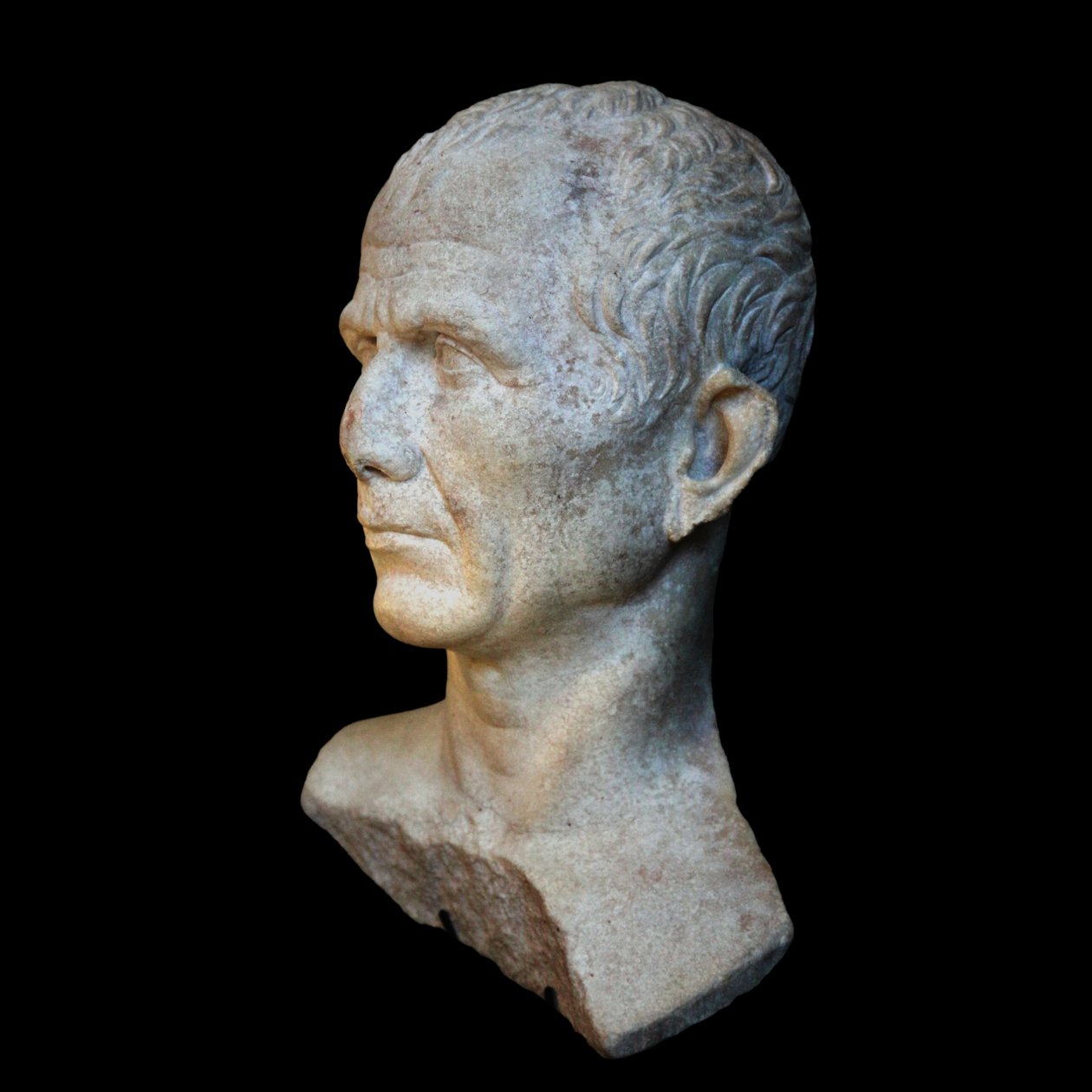 Caesar feltételezett mellszobra (RHO.2007.05.1939), amelyet Genfben fényképeztek a César et le Rhône időszaki kiállításon alkotó: Unbekannt Unbekannt