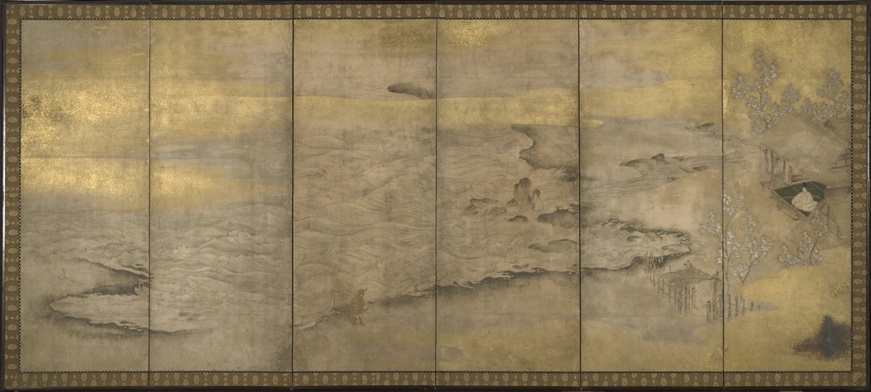 Japán, Momoyama időszak (1573–1615) - Száműzött császár Okinosimán alkotó: Unbekannt Unbekannt