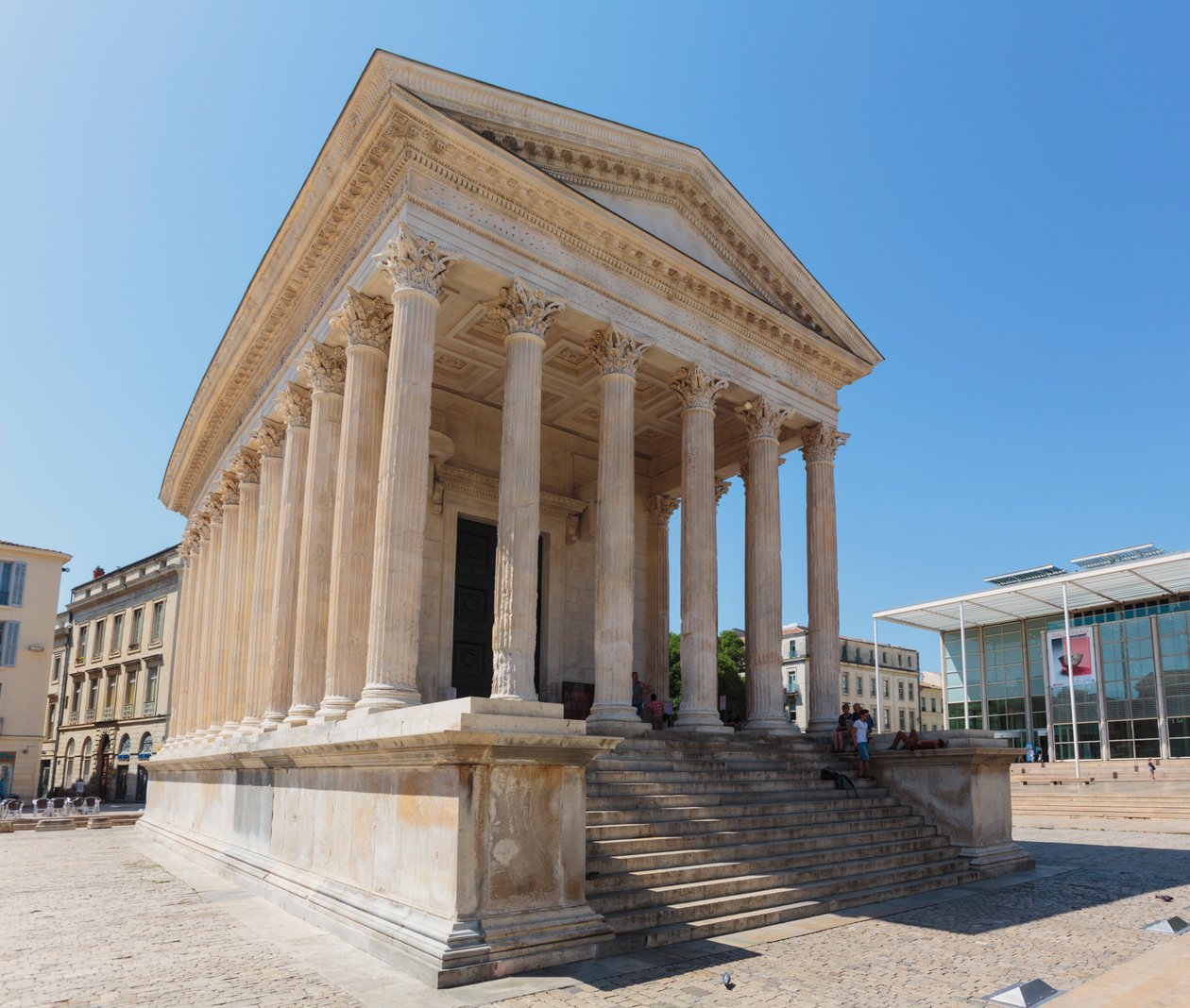 Nimes, Franciaország. Maison Carree. alkotó: Unbekannt Unbekannt