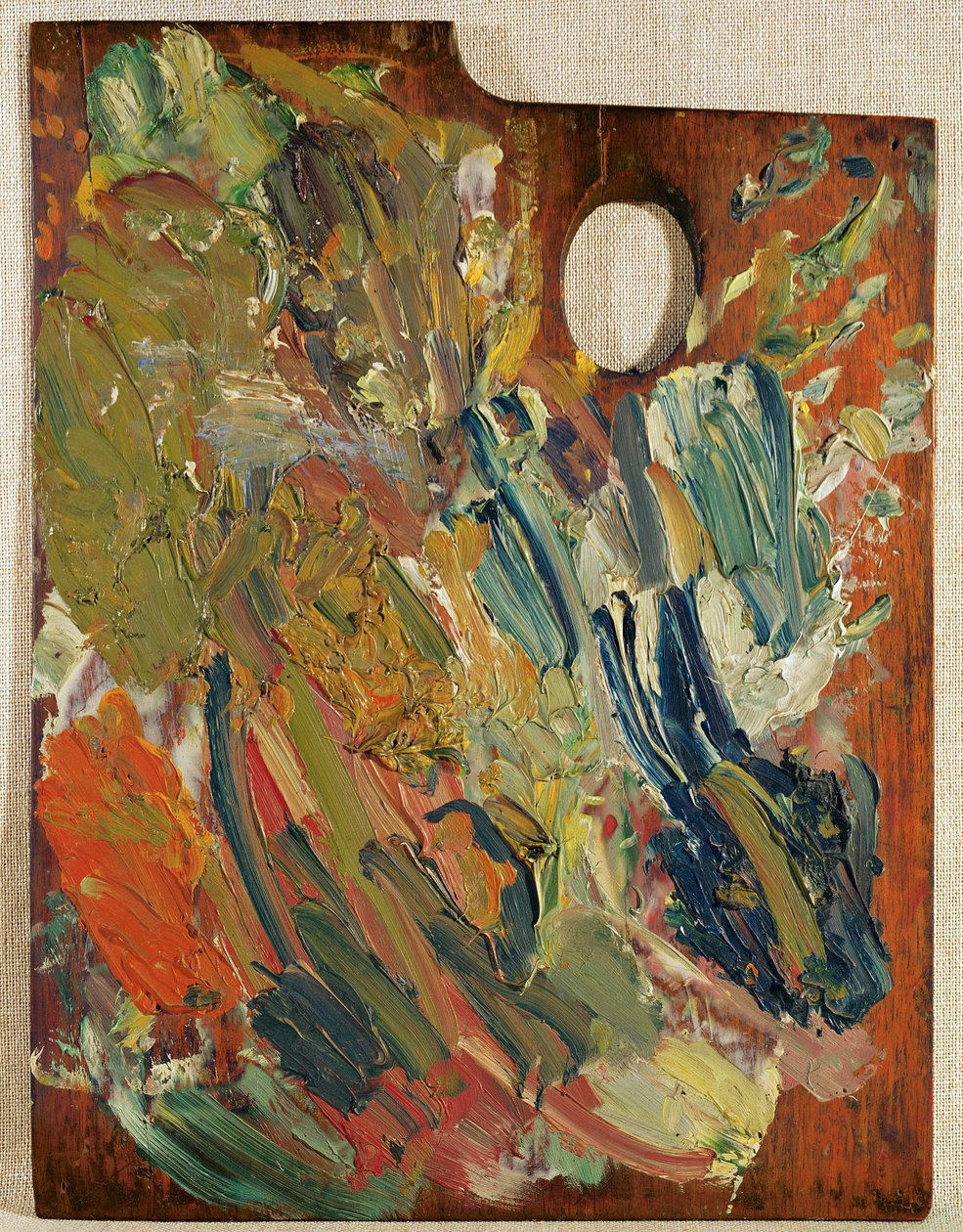 Paletta, amellyel van Gogh megfestette a „Marguerite Gachet a zongoránál” című festményt, 1890 alkotó: Unbekannt Unbekannt