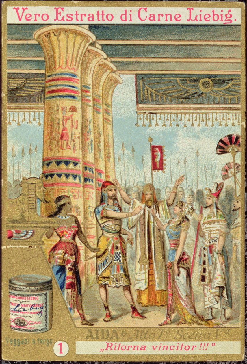 Jelenet az I. felvonásból, Giuseppe Verdi (1813-1901) „Aida” című operájának v. jelenete alkotó: Unbekannt Unbekannt