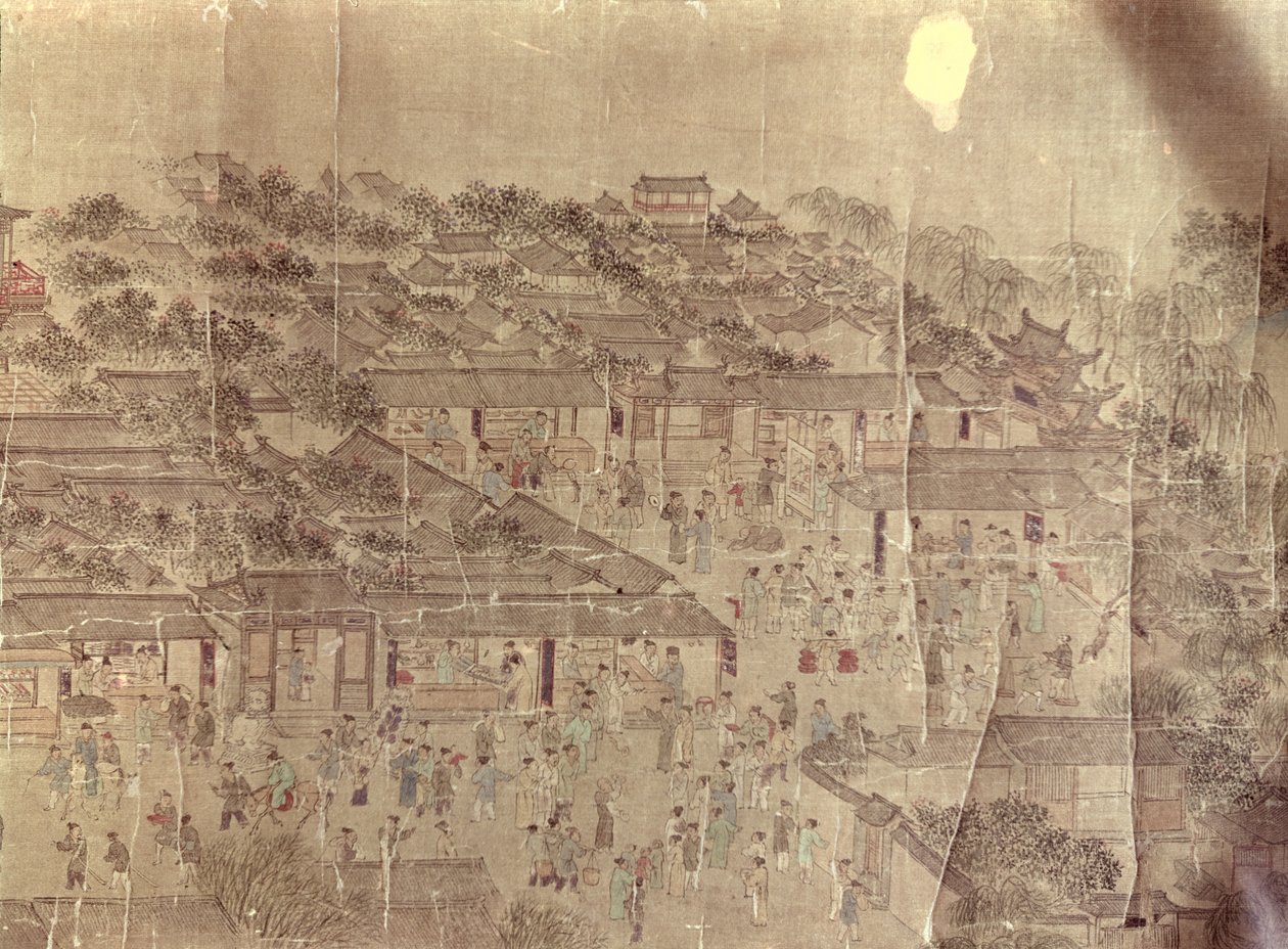 Utcai jelenet, kínai, Ming-dinasztia (1368-1644) alkotó: Unbekannt Unbekannt