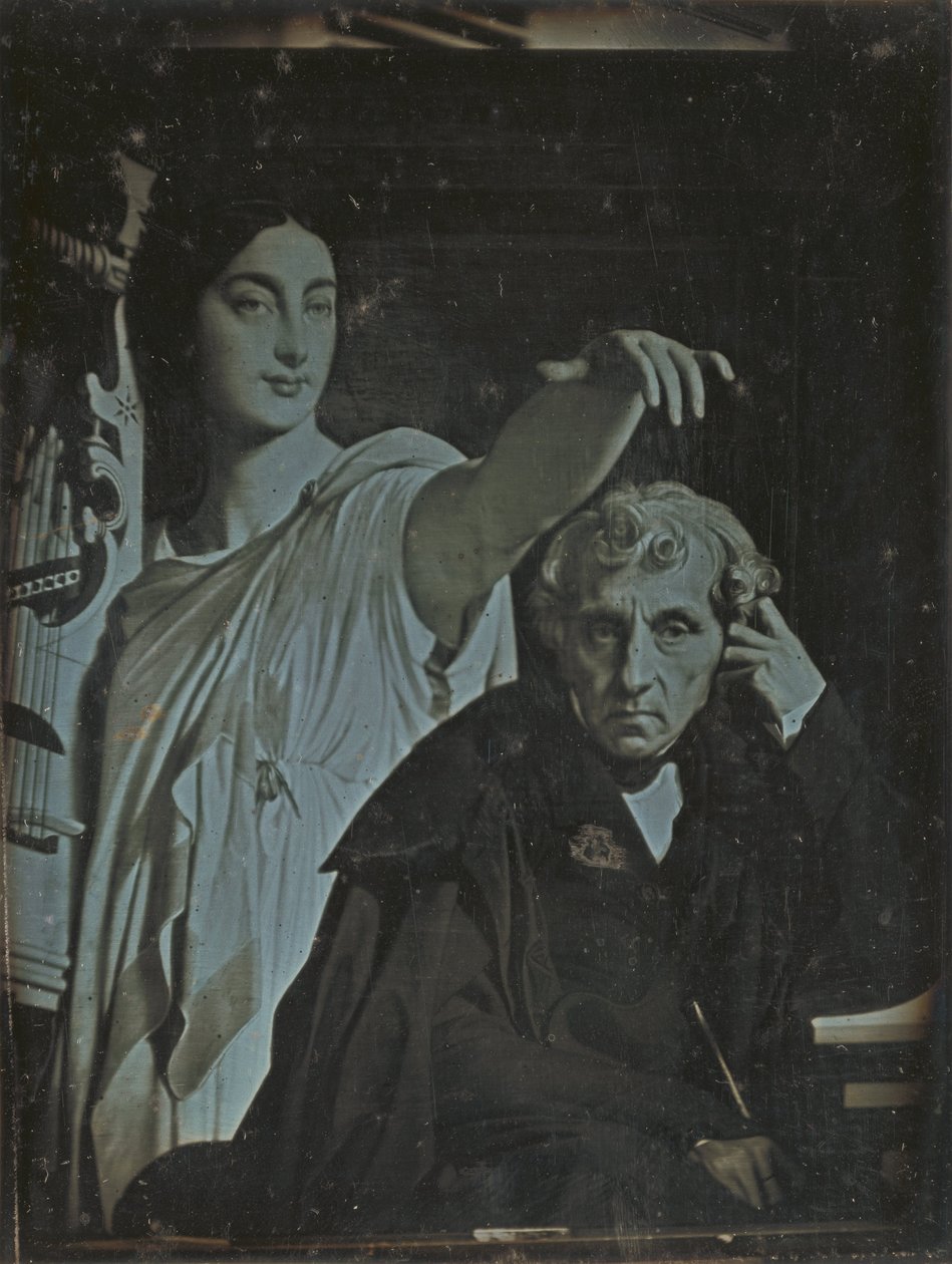 Ismeretlen készítő, francia - (Ingres festménye Maria Luigi Carlo Zenobio Salvatore Cherubini és múzsája) alkotó: Unbekannt Unbekannt